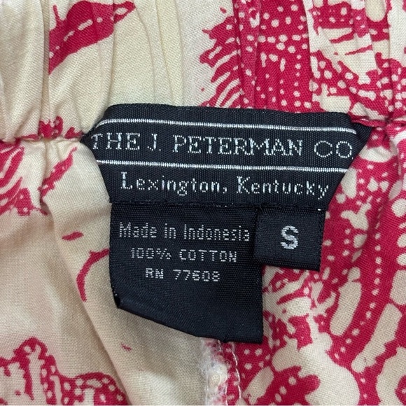 The J Petersen Co Cream Red Batik Boho Wide Leg Cottonn Casual Pajama - Picture 3 of 9